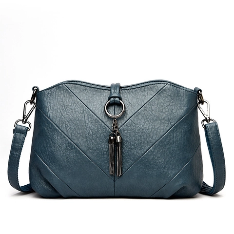 Damen Umhängetasche Schultertasche PU Leder Litchi Textur V-Förmig Gesteppt Chevron Quaste Metallring Vintage Lässig Tasche