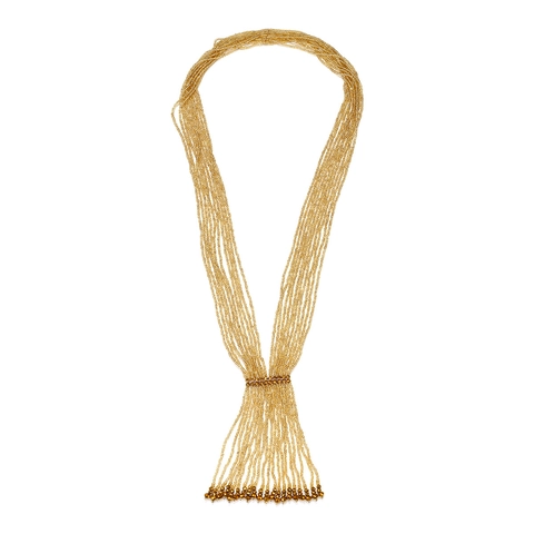 Bohemia Multi-Strand Seed Bead Tassel Necklace Handwoven Long Layered Sweater Chain For Women Elegant Statement Jewelry