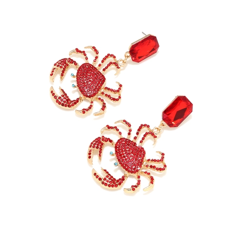 Orecchini Pendenti A Granchio Con Strass Colorati E Cristallo Lega Stile Oceano Gioielli Di Dichiarazione Esagerati Per Donna