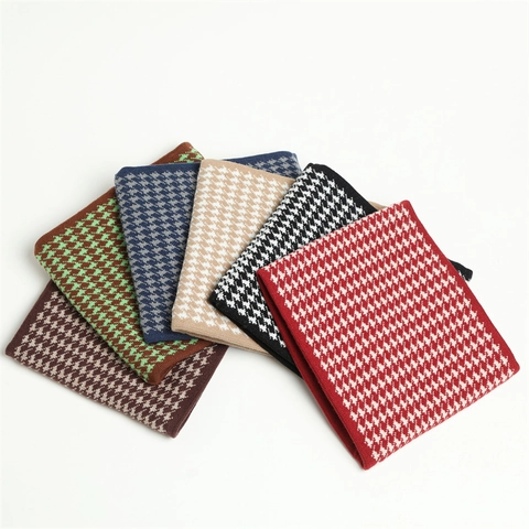 Calentador De Cuello De Punto Pata De Gallo Forro Polar Bufanda Térmica De Invierno Para Hombres Mujeres A Prueba De Viento