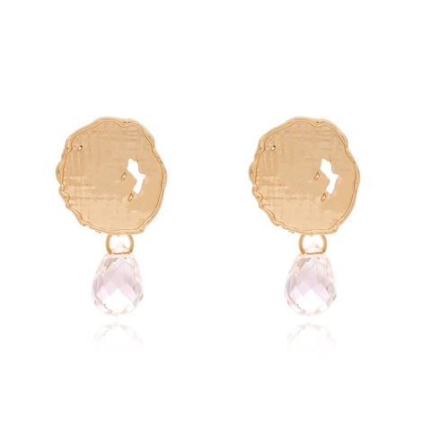 Orecchini Pendenti Vintage Da Donna Con Texture In Lega Martellata Geometrica Cava E Pendente In Resina A Goccia Stile Elegante