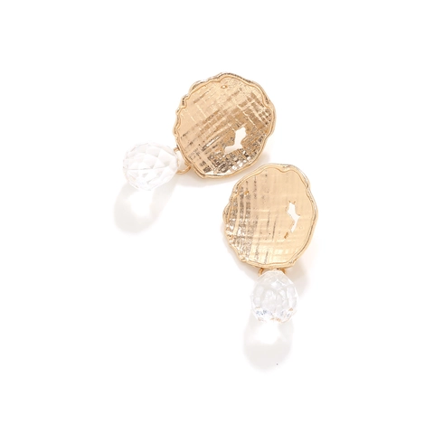 Orecchini Pendenti Vintage Da Donna Con Texture In Lega Martellata Geometrica Cava E Pendente In Resina A Goccia Stile Elegante
