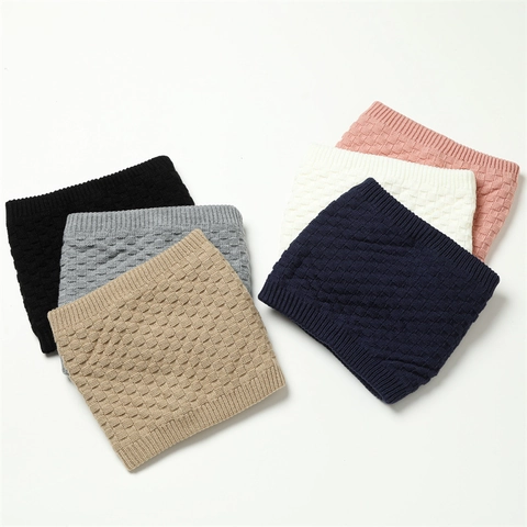 Nekwarmer Gebreid Polyester Met Pluche Voering Thermisch Warm Schaakbordpatroon Pull-Over Sjaal Voor Heren Dames