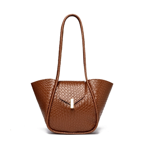 Borsa Tote da Donna in Pelle Intrecciata di Grande Capacità Set da 2 Pezzi Borsa a Tracolla da Pendolare Con Pochette Fibbia Oro Eleganza Borsa alla Moda