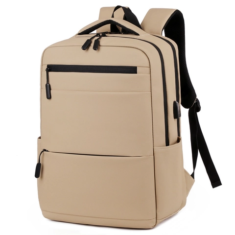 Zaino per Laptop Business in Tessuto Oxford Resistente All'Acqua Porta di Ricarica USB Grande Capacità Zaino Minimalista per Viaggio Lavoro