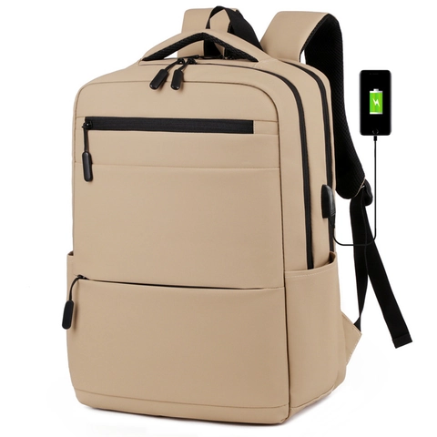 Zaino per Laptop Business in Tessuto Oxford Resistente All'Acqua Porta di Ricarica USB Grande Capacità Zaino Minimalista per Viaggio Lavoro