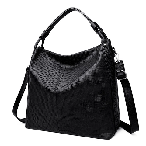Borsa a Tracolla in Pelle PU Perforata da Donna Grande Capacità Borsa a Mano Hobo Minimalista Con Tracolla Regolabile Per Lavoro