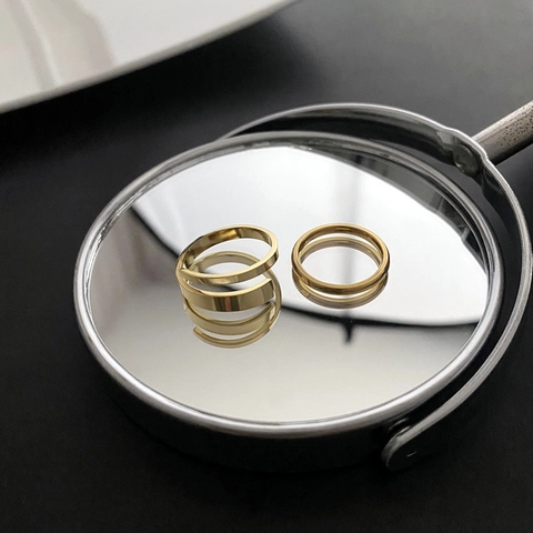 Minimalist Stainless Steel Rings For Women Adjustable Open Ring And Simple Band Non Fading Elegant Jewelry