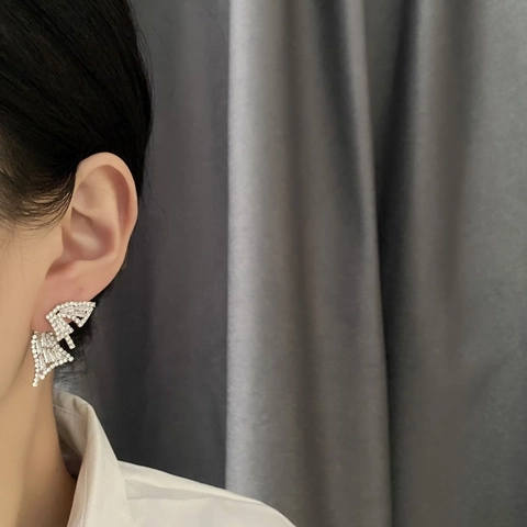 Vlindervleugel Knopoorbellen Met 925 Sterling Zilveren Oorsteker Koper Zirconia Sprankelende Elegante Sieraden Voor Dames
