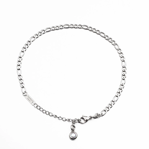 Cavigliera In Acciaio Inossidabile Zircone Catena Figaro Pendente Geometrico Gioielli Da Spiaggia Estate Minimalista Donna