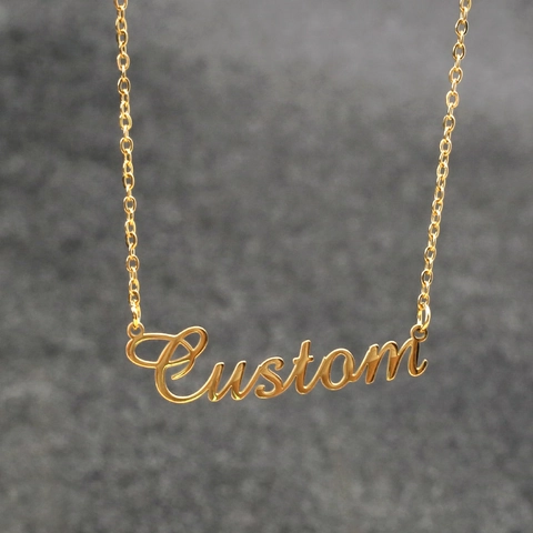 Bijoux Plaque Signalétique En Acier Inoxydable Élégant Accent Papillon Plaqué Or 18K Finition Brillante Pour Femmes