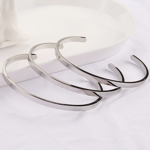 Bracciale Rigido Con Incisione Ispiratrice Per Donna Acciaio Inossidabile Lucido Gioielli Motivazionali Con Simboli Del Cuore