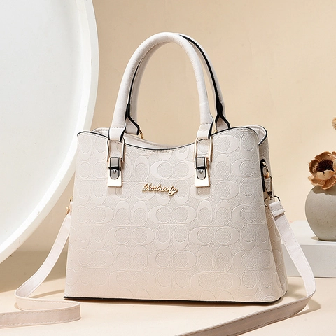 Bolso De Mano Para Mujer Patrón Cocodrilo Monograma Gran Capacidad Cuero PU Bolso Bandolera Tote Para El Trabajo