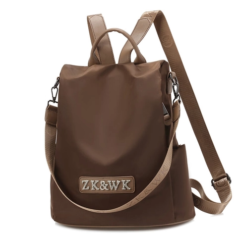 Fashion Women Anti-Theft Backpack Waterproof Nylon Letter Print Strap Large Capacity Travel Bag Versatile Casual Daypack
