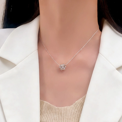 Collar Con Colgante De Racimo De Bolas Minimalista Cobre Geométrico Lujo Ligero Cadena De Clavícula Para Mujeres Moda