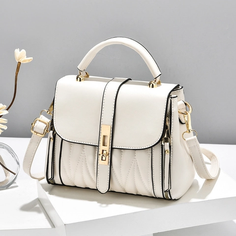 Bolso De Hombro Para Mujer Cuero PU Acolchado En V Bolso De Mano Con Cierre De Metal Dorado Correa Ajustable Moda Diaria