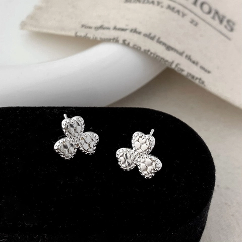 Elegante Asymmetrische Hart Strik Ster Oorknopjes Voor Dames Verzilverd Koper Met Zirkoon Trendy Sieraden