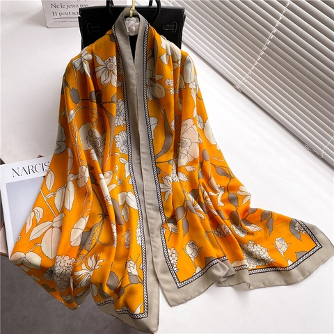 Blumenschal Aus Baumwollleinen Viskose Große Elegante Wickeltücher Mit Blumendruck Für Damen Im Japanischen Stil