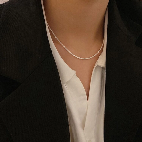 Collana A Catena A Corda Intrecciata Minimalista In Rame Placcato Oro Vero Gioielli Retrò Geometrici Scintillanti Per Donne Uomini