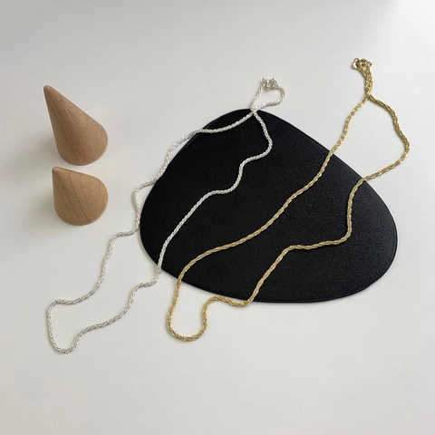 Collana A Catena A Corda Intrecciata Minimalista In Rame Placcato Oro Vero Gioielli Retrò Geometrici Scintillanti Per Donne Uomini
