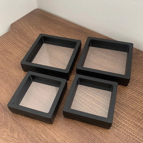 Custodia Per Display Fluttuante 3D Scatola Per Gioielli Pellicola PE Trasparente Per Collana Anello Moneta Antipolvere