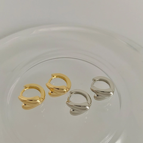 Orecchini A Cerchio Intrecciati Rame Placcato Oro Argento Goccia D'acqua Geometrici Minimalisti Eleganti Gioielli Per Donna
