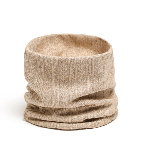 Unisex Winter Knit Neck Gaiter Solid Color Cable Knit Snood Scarf Warm Polyester Neck Warmer For Men Women Outdoor Daily Wear