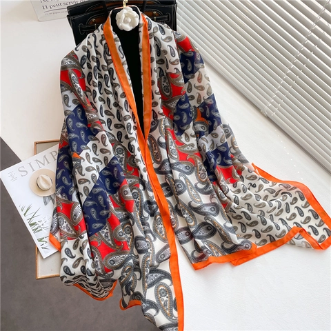 Bufanda Larga Con Estampado De Cachemira Retro Chal De Algodón Y Lino Para Mujer Viaje Playa Ligero Elegante Suave