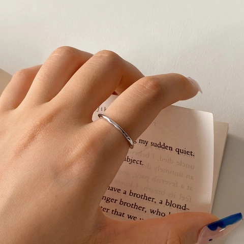 Minimalistischer Unregelmäßiger Wellenring Kupfer Vergoldet Versilbert Verstellbarer Ring Schmuck Für Damen