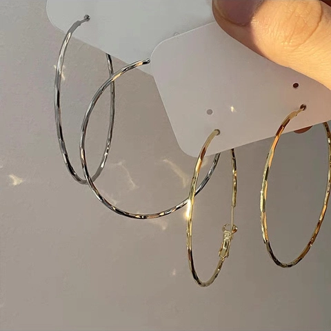 Pendientes De Aro Con Textura Martillada Bañados En Oro Plata Cobre Redondos Minimalistas Para Mujer Elegante Vintage