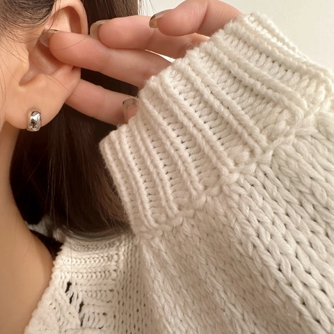 Orecchini A Lobo Geometrici Minimalisti Da Donna Rame Placcato Oro Vero Lucidato A Specchio Retro Forma C Gioielli