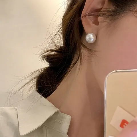 Minimalistische Ronde Waterdruppel Oorknopjes Mat Verguld Verzilverd Koperen Sieraden Voor Dames Geometrische Niche Stijl