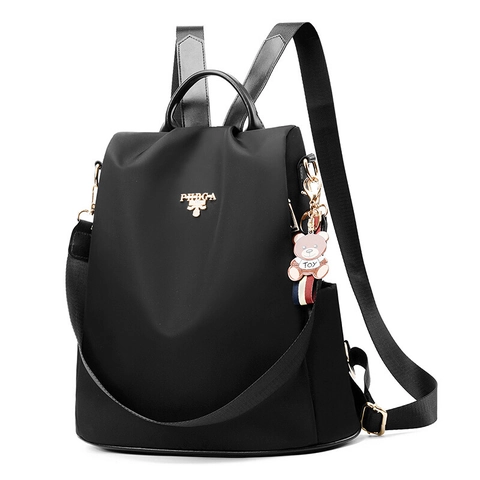 Dames Mode Oxford Doek Rugzak Waterdicht Lichtgewicht Schooltas Met Beer Hanger Anti-diefstal Reizen Schoudertas