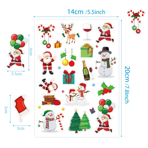 Weihnachtsaufkleber Vinyl Wasserdicht Cartoon DIY Dekorative Für Party Geschenkverpackung Scrapbooking