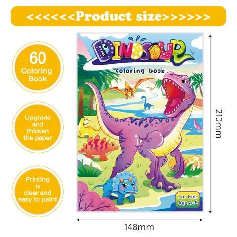 Malbuch Für Kinder Dickes Papier Cartoon Dinosaurier Einhorn Meerjungfrau Malbuch Für Jungen Mädchen Pädagogisches Hobby