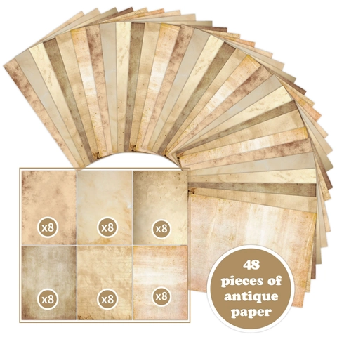 Papel para Scrapbooking Retro Antiguo Doble Cara Papelería Decorativa Estética Para DIY Art Journaling Artesanía Colección Scrapbooking
