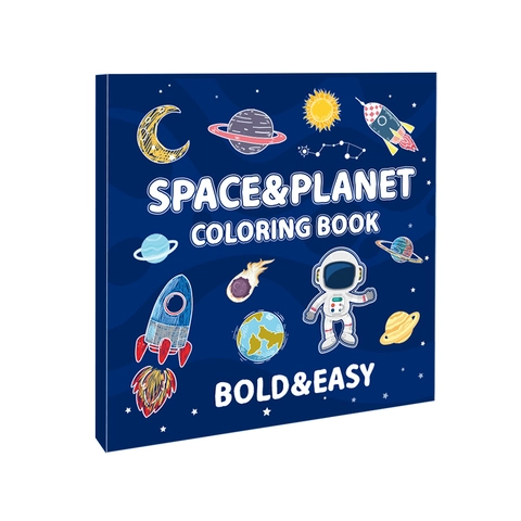 Libro De Colorear Papel Estilo Simple Espacio Planeta Navidad Cumpleaños Verano Para Niños Niños Pequeños Pintura Dibujo