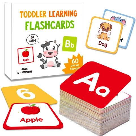 Peuter Leerschool Flash Cards Dubbelzijdig Engels Alfabet Getal Dier Fruit Vorm Educatief Vroeg Leren Cognitieve Kaarten Voor Kinderen Cadeau