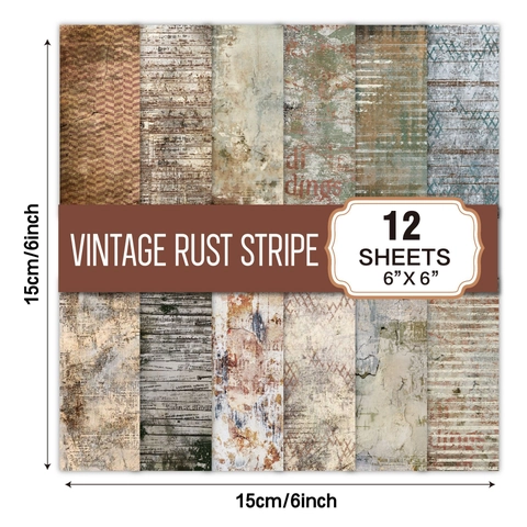 Carta Per Scrapbooking Vintage A Righe Ruggine Materiale Di Sfondo Per Diario Fai Da Te Stile Industriale Retrò