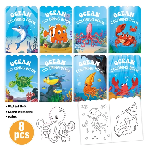 Libri Da Colorare Oceano Unisci I Puntini Impara I Numeri Carta Disegno Per Bambini Motivo Animale Marino