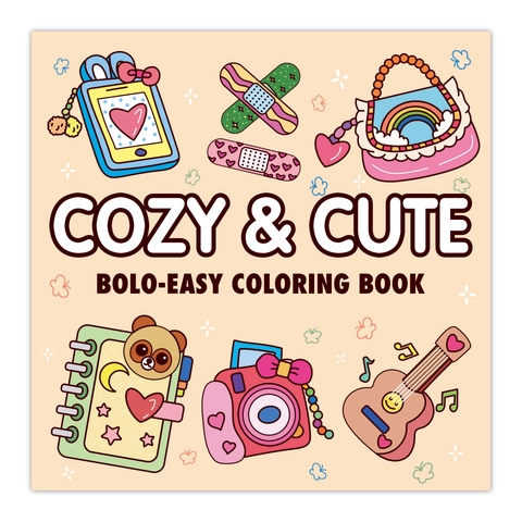 Cozy And Cute Easy Coloring Book Bold And Simple Line Drawings For Adults Teens And Kids Stress Relief Art Paper