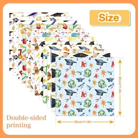Abschluss Saison Aquarell Scrapbook Papier Gemustertes Dekoratives Hintergrundpapier Für DIY Journal Basteln Schul Thema