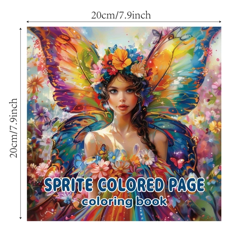 Sprite Fee Malbuch Schmetterlingsflügel Fantasie Kunst Zeichnung Papier Für Erwachsene Teenager Stressabbau Kreativ