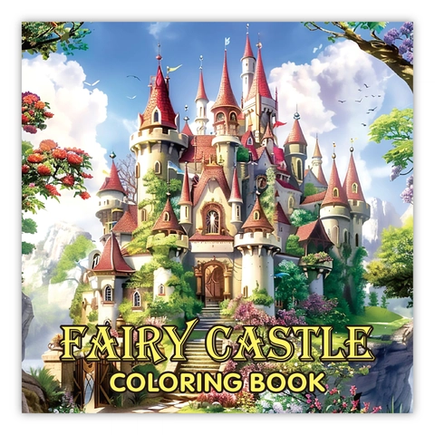 Fairy Castle Coloring Book Paper Fantasy Illustrations For Adults Teens Creative Stress Relief Drawing