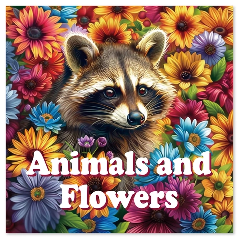 Adult Coloring Book Animals And Flowers Creative Illustration For Stress Relief And Art DIY Painting Paper Book