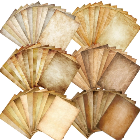 Antique Decorative Paper Vintage Scrapbooking Material Double Sided Aged Parchment Style For DIY Crafts Journaling