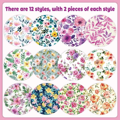 Watercolor Floral Scrapbook Paper Double Sided Patterned Decorative Craft Paper For DIY Journaling And Card Making Decor