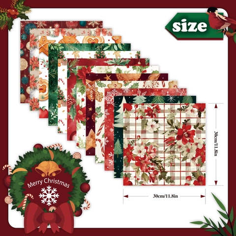 Carta Per Scrapbook Di Natale Ad Acquerello Fogli Per Artigianato Decorativi Per Diari Motivi Festivi Fornitura Per Diario Delle Vacanze