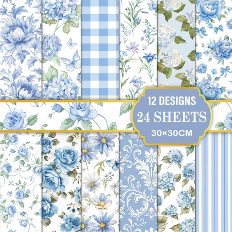 Floral Butterfly Scrapbook Paper Double Sided Decorative Background Craft Paper For Diy Journaling Collage Supplies Vintage Style