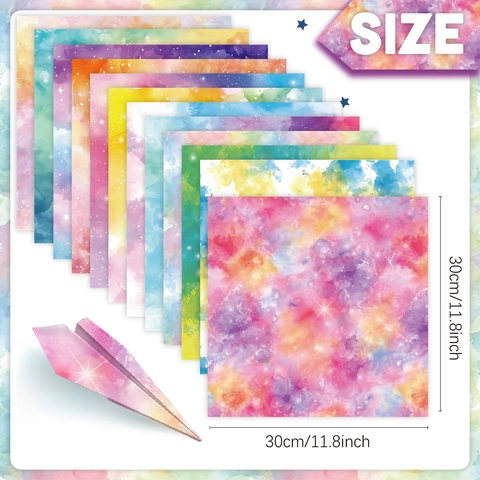 Papel de Material Galaxia de Cielo Estrellado Degradado de Acuarela Papel Offset Scrapbooking Papel de Fondo Para Journaling
